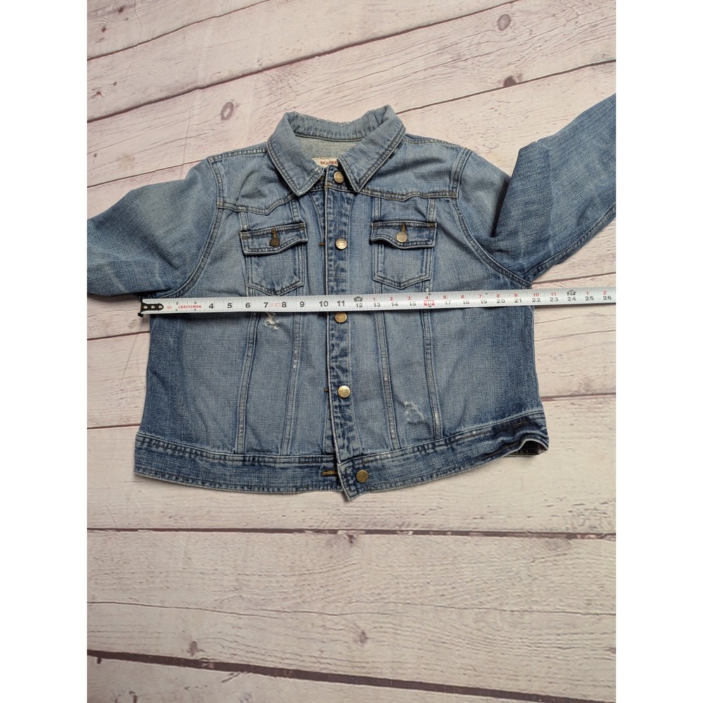 Mossimo Denim Women's Distressed Jean Jacket 18W Medium Wash EUC 039 - Picture 6 of 8